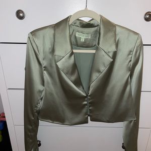 Verge Girl Silk Cropped Blazer